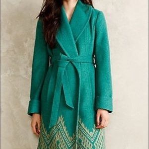 Plenty by Tracy Reese jade coat from Anthropologie